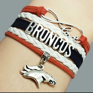 Nwt Broncos  infinity bracelet
